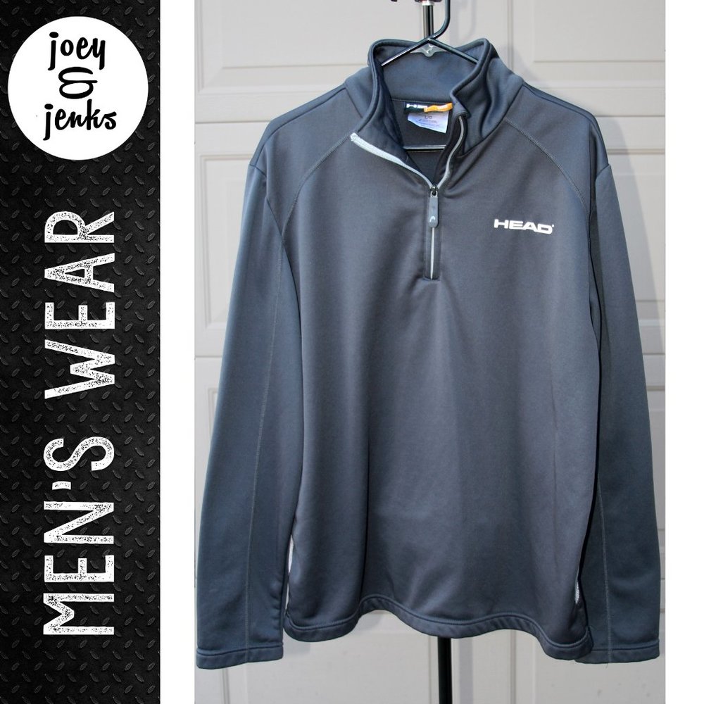 Men's HEAD Gray Active 3/4 Pullover Jacket Large